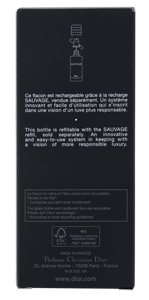 Dior Sauvage Men's Refillable Eau de Toilette Spray