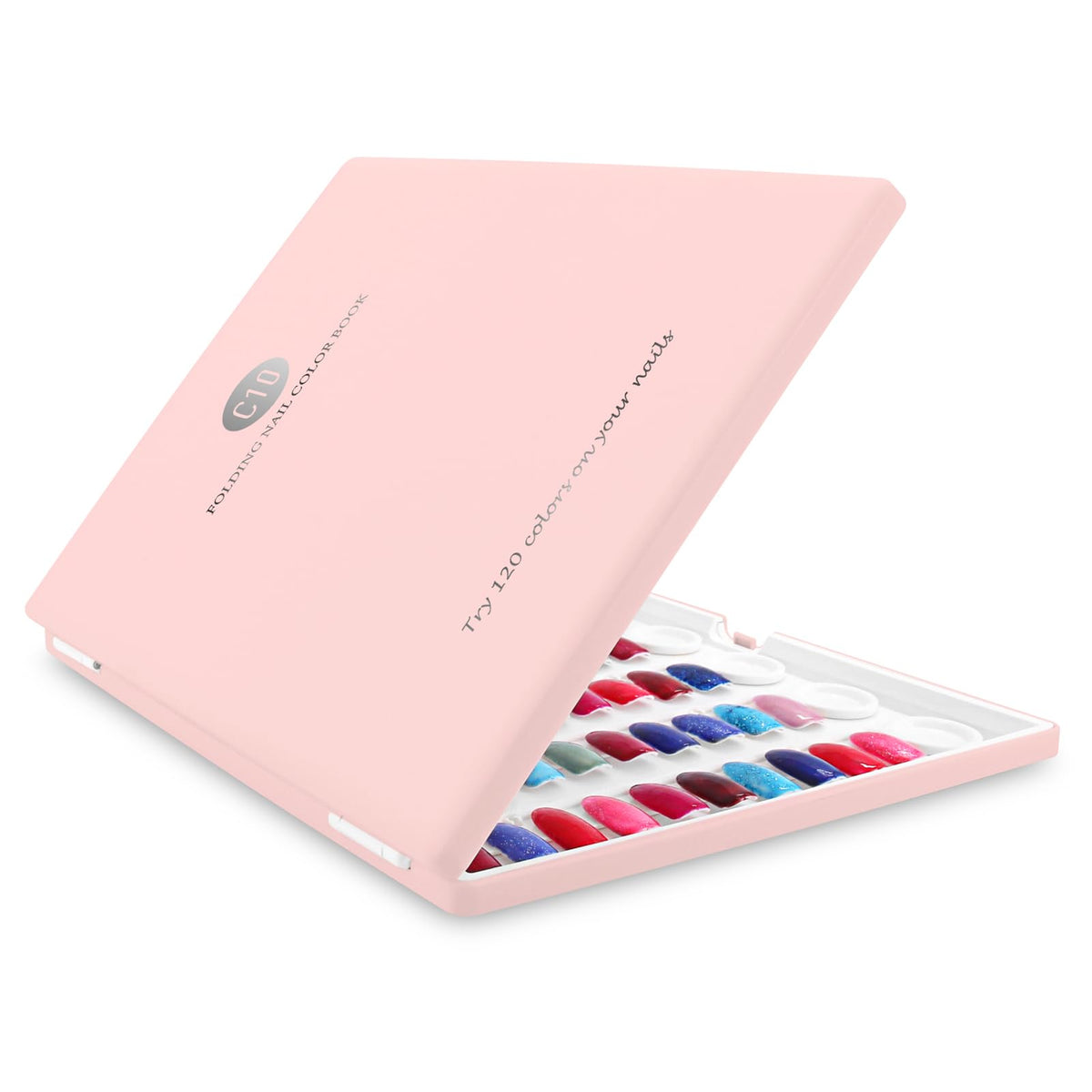 ROMALOVE Nail Display Book with 120 Transparent Nail Polish Swatches