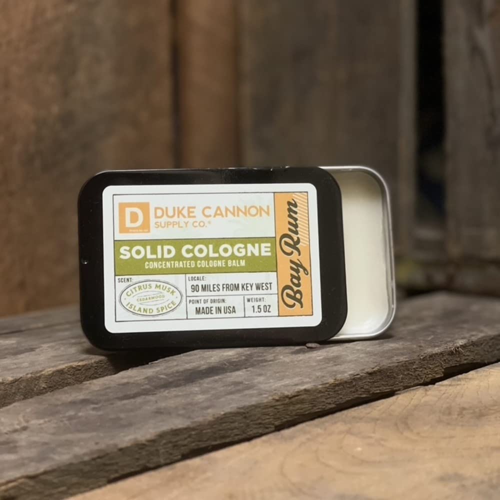 Duke Cannon Bay Rum Solid Cologne Balm for Men, 1.5 oz