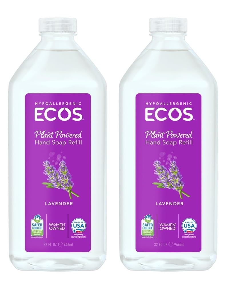 Earth Friendly Products Lavender Hand Soap Refill, 2 Pack, 32 oz Each