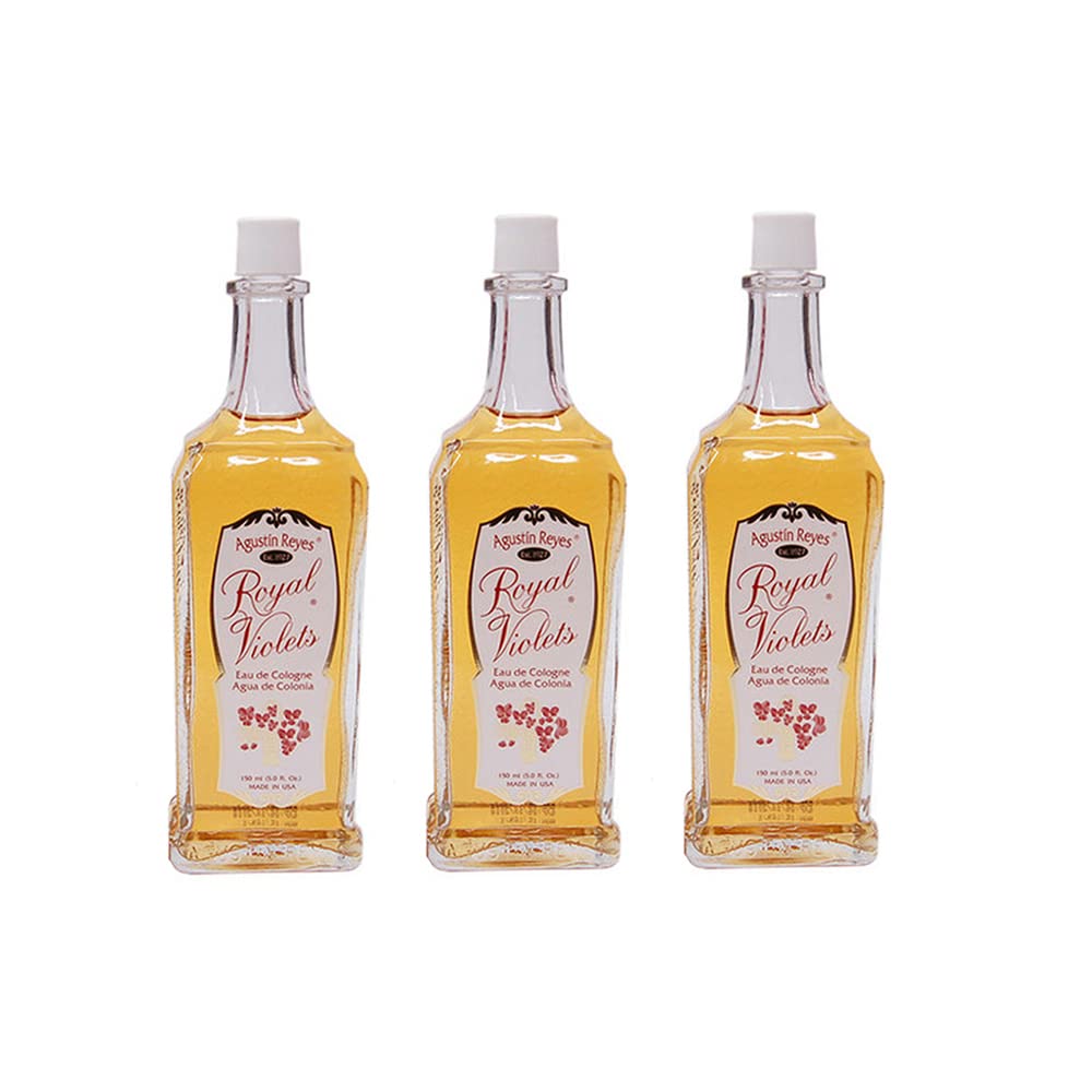 Royal Violets by Agustin Reyes Agua de Colonia Cologne, Pack of 3, 5 oz