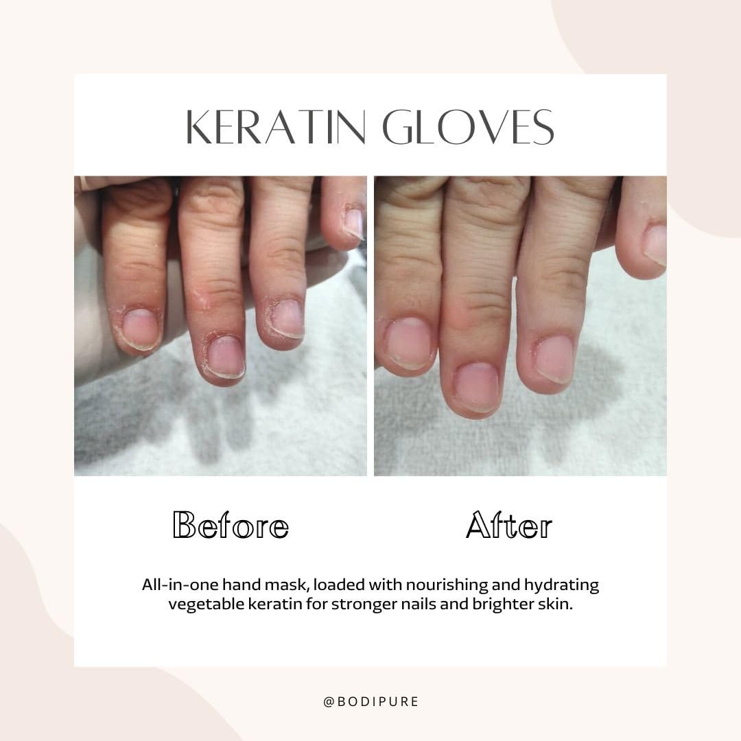 Bodipure Keratin Hand Mask - Deep Moisture and Nail Care