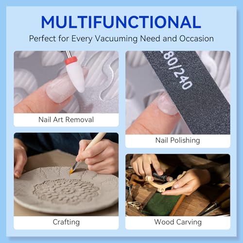 Makartt Nail Dust Collector with Adjustable Speed and Reusable Filter