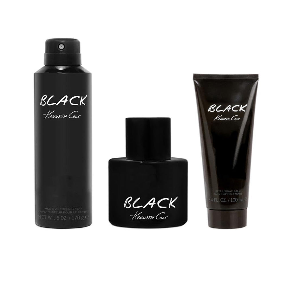 Kenneth Cole Black Eau de Toilette 3-Piece Gift Set for Men