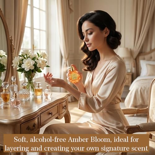 Zoha Amber Bloom Alcohol-Free Perfume Oil with Amber, Floral and Musk Notes
