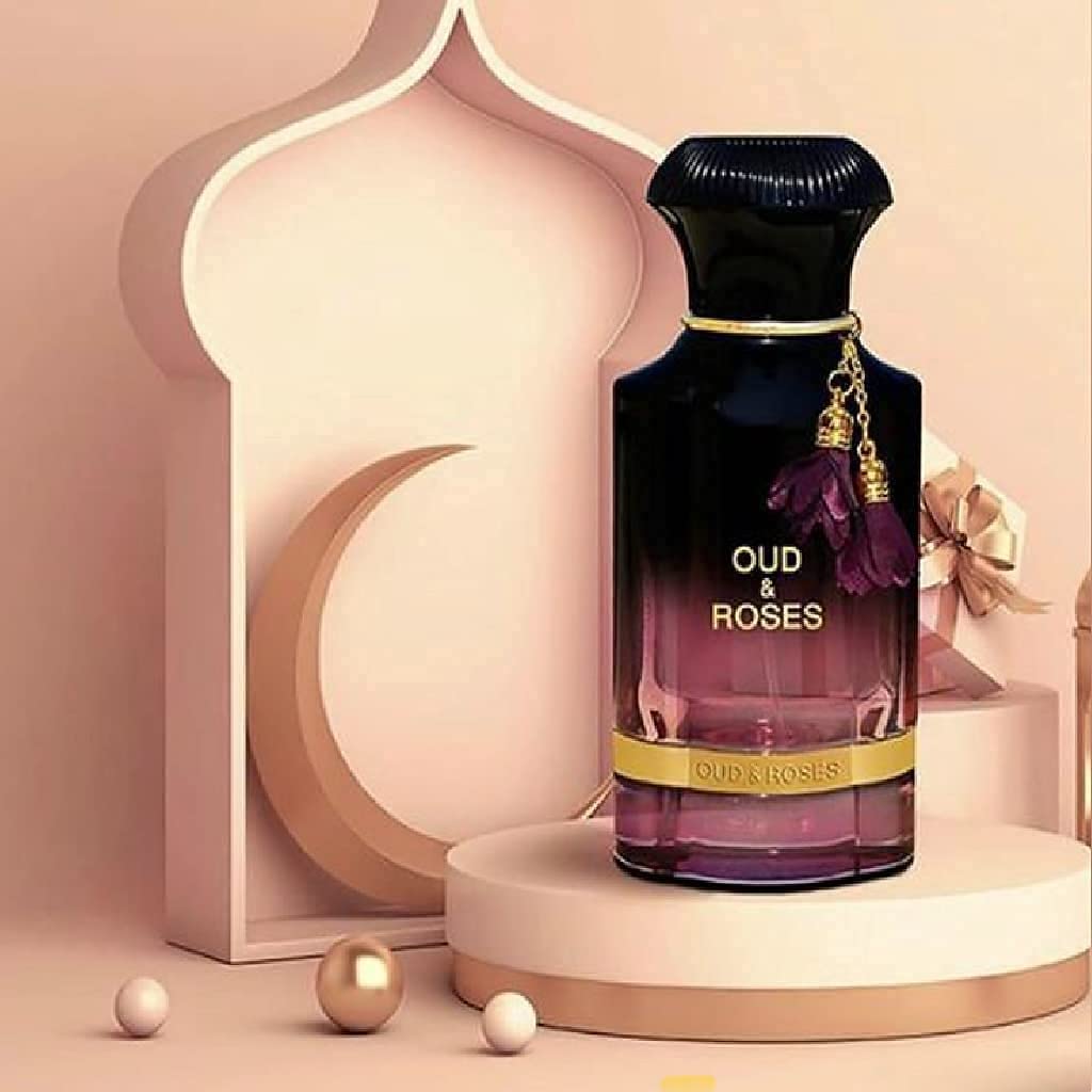 AHMED Oud & Roses 60mL Unisex Oriental Perfume with Oudh and Rose Accords