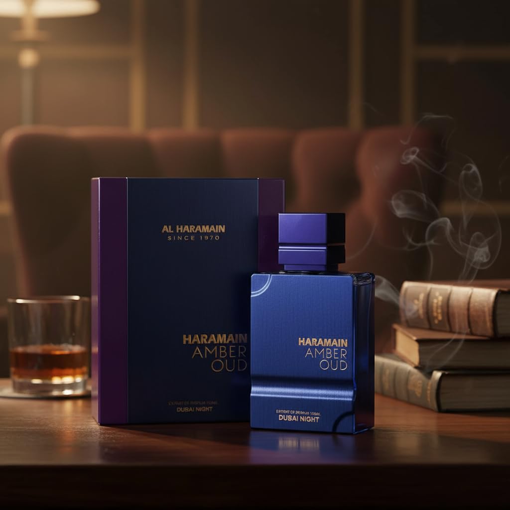 Al Haramain Amber Oud Dubai Night Oud Cologne for Men, 3.33 oz