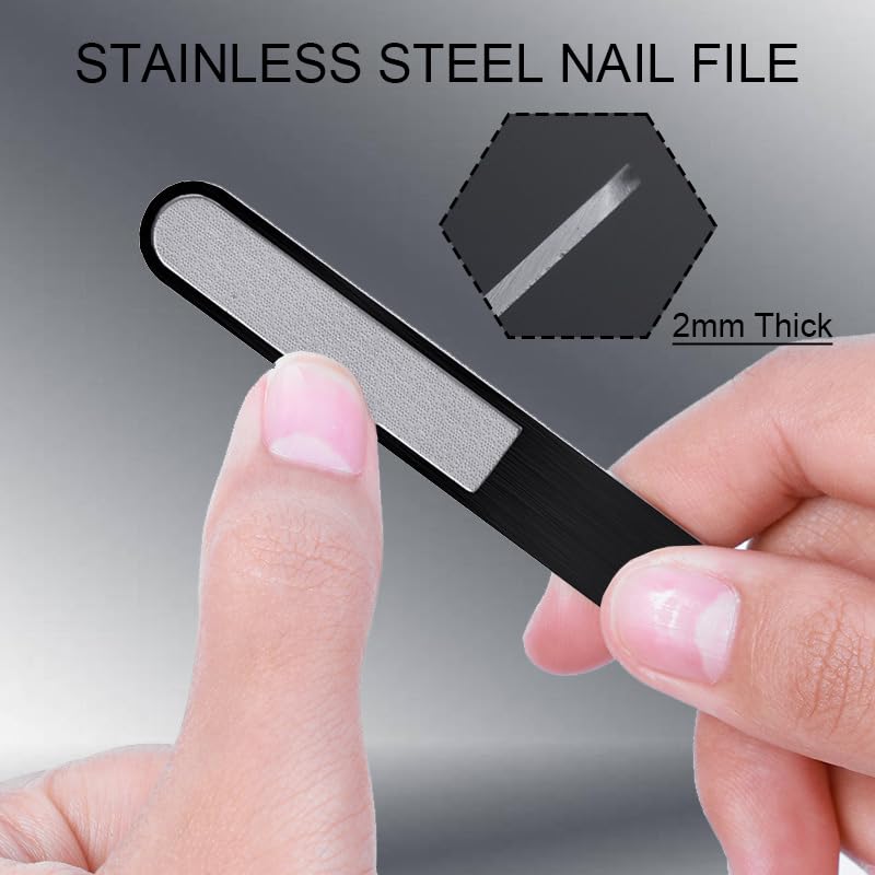 Fotiwesd Black Nail Clippers with Wide Jaw and Angled Design