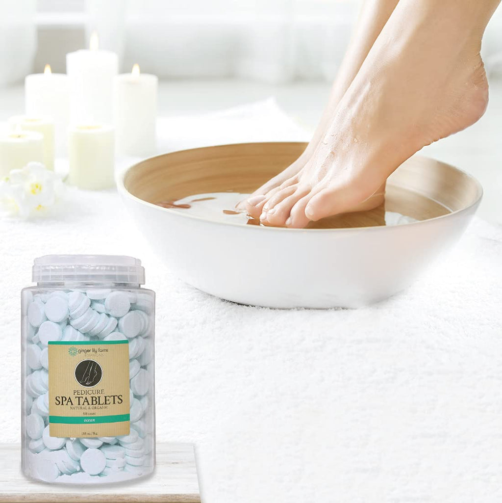 Ginger Lily Farms Botanicals Pedicure Spa Tablets, Ocean Scent