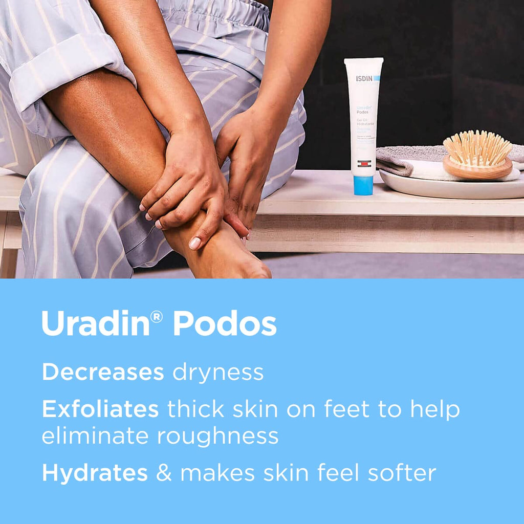 ISDIN Uradin Podos Foot Cream, 10% Urea for Dry, Cracked Feet
