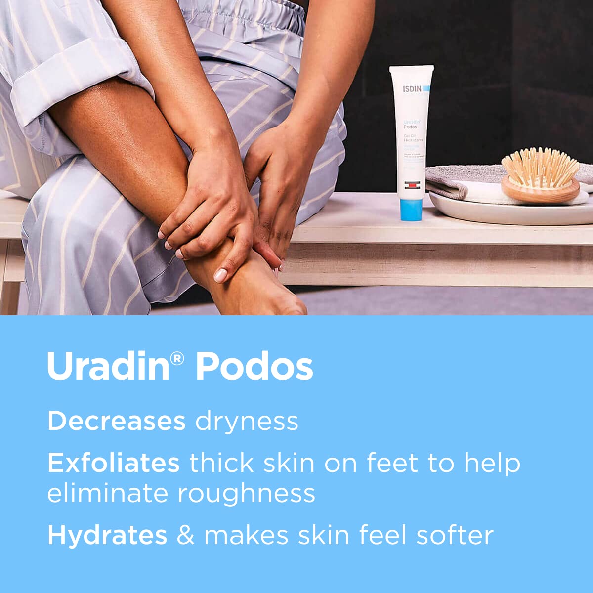 ISDIN Uradin Podos Foot Cream, 10% Urea for Dry, Cracked Feet