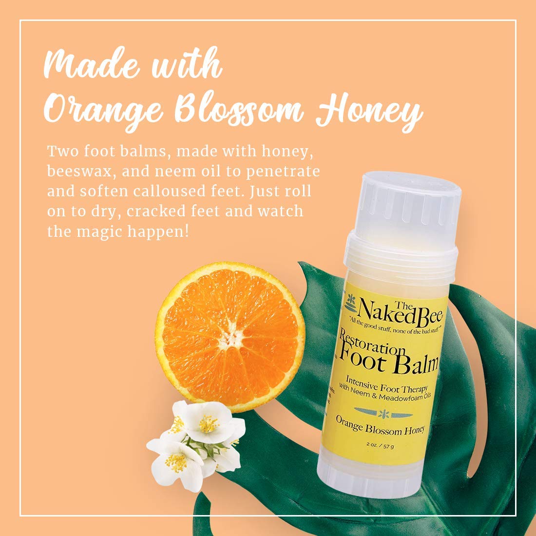The Naked Bee Orange Blossom Honey Restoration Foot Balm