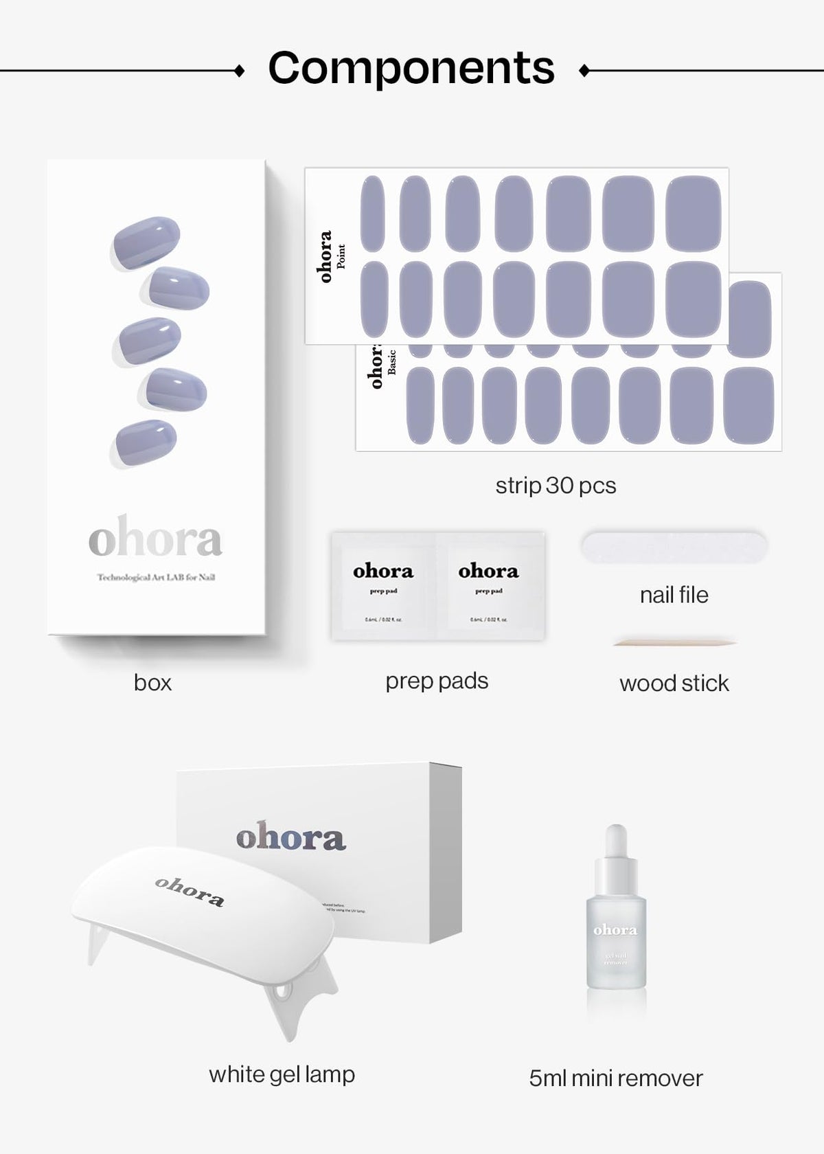 ohora Real Gel Semi-Cured Nail Strips for At-Home Manicures