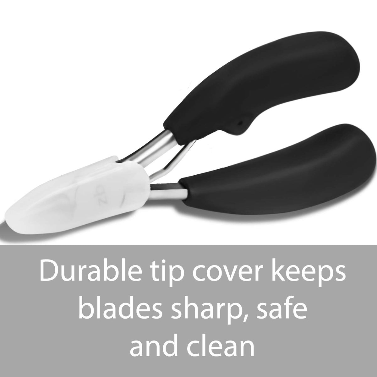 Zizzili Basics Thick Toenail Clippers with Black Easy-Grip Handle