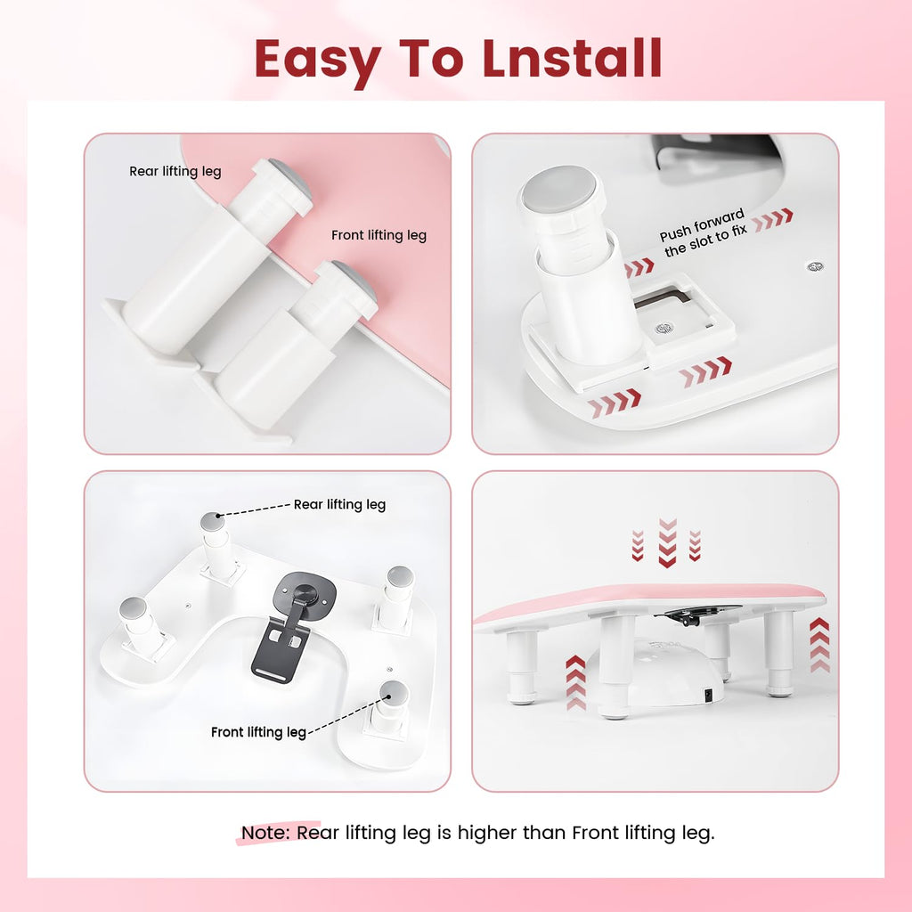 JODSONE U-Shaped Manicure Hand Rest with Rotating Phone Holder