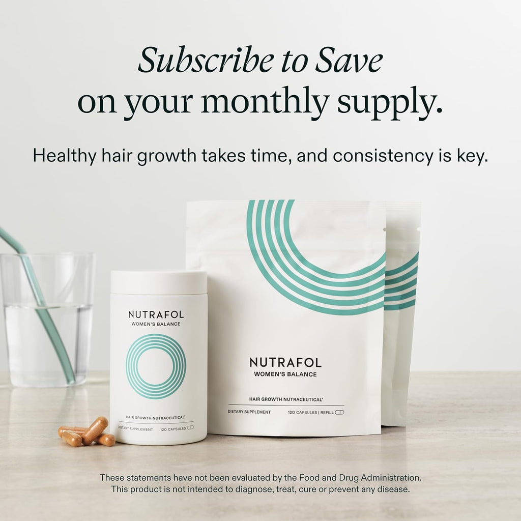 Nutrafol Women's Balance Hair Growth Supplements, 120 Count