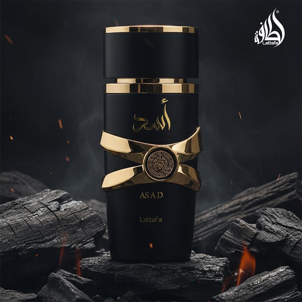 Lattafa Asad Eau de Parfum Spray, Oud and Musk Fragrance, 100 ml