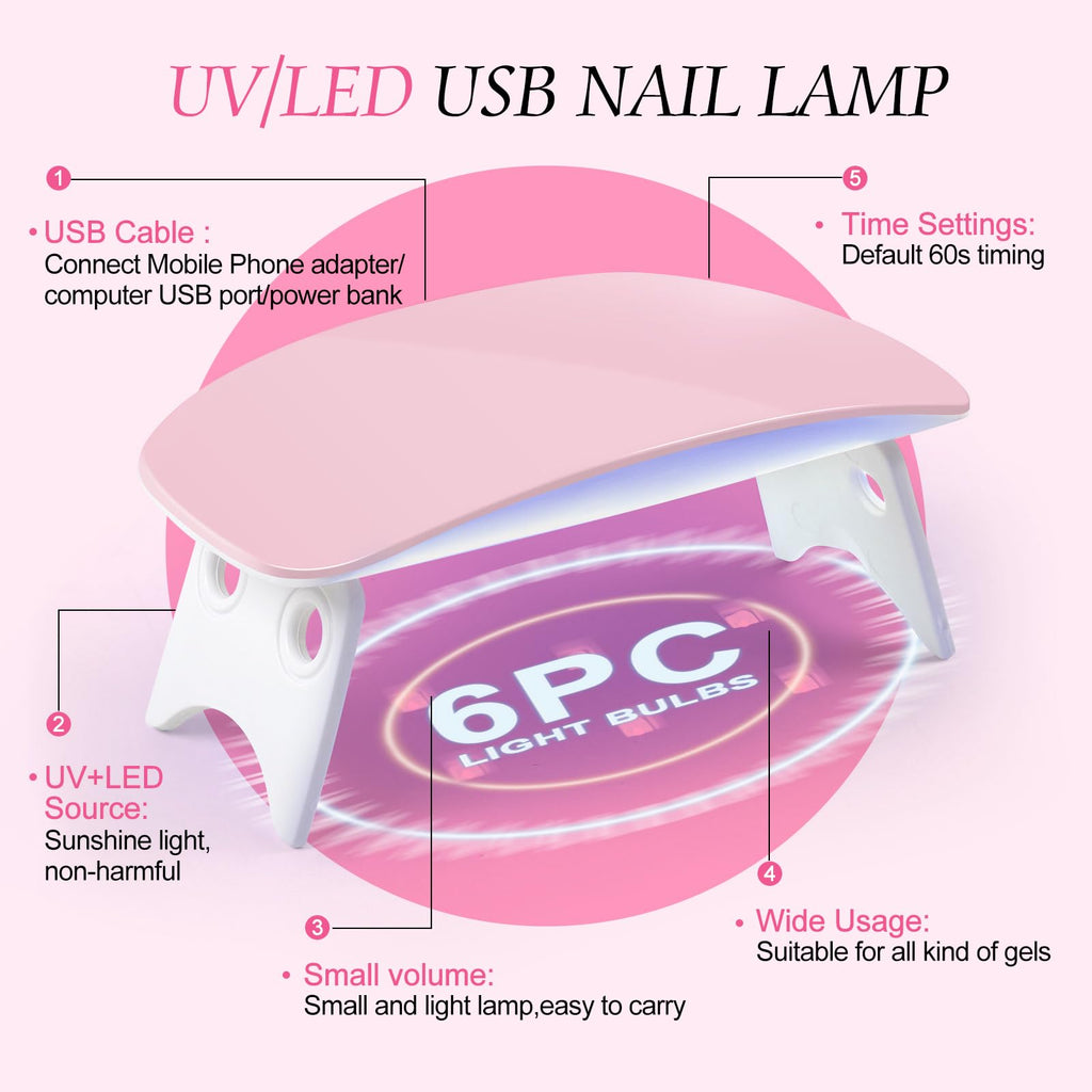 Acrylic Nail Kit with Drill and UV Light