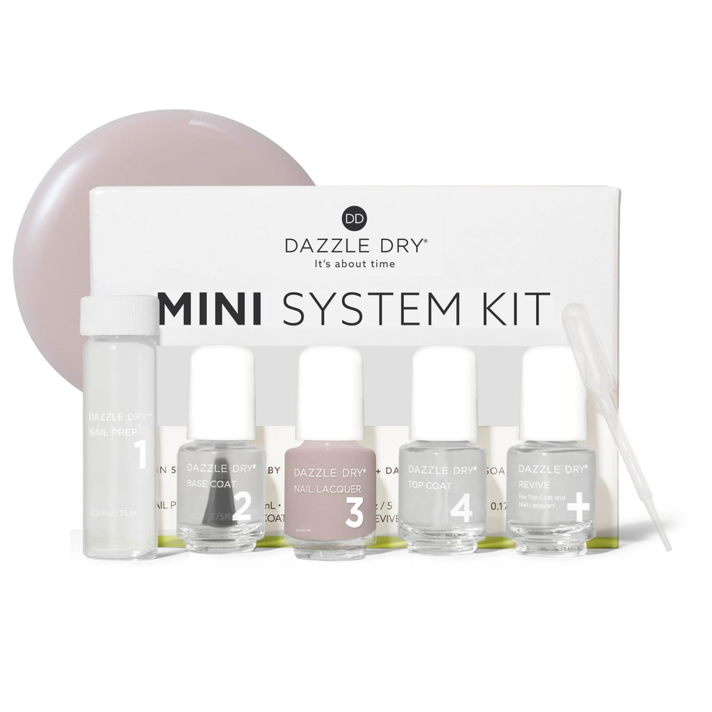 Dazzle Dry Mini 4-Step Nail System, 5-Piece Kit