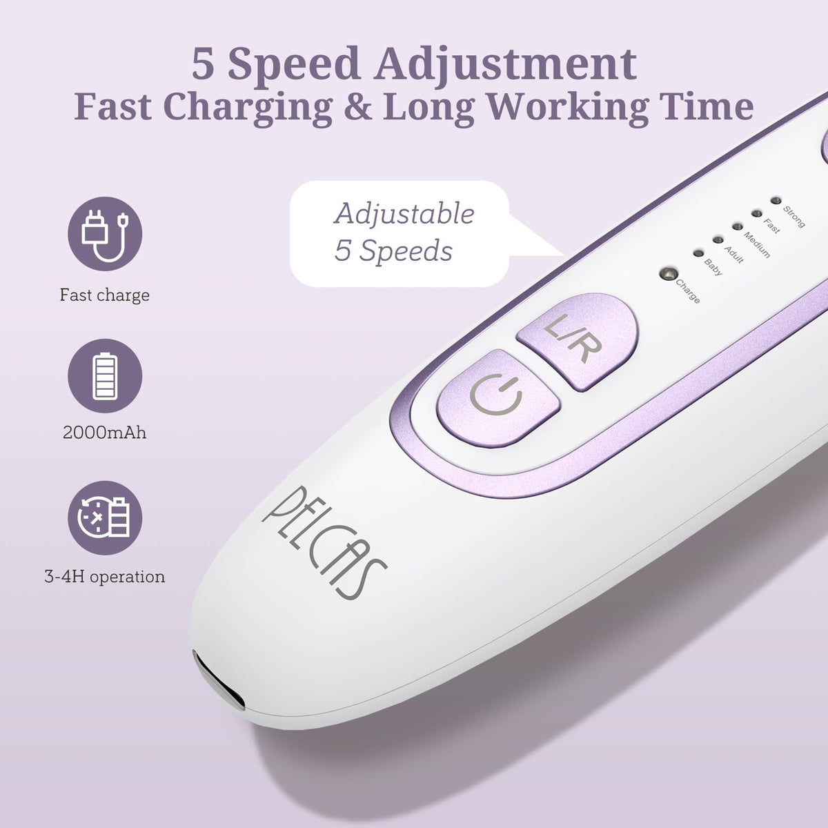 PELCAS Electric Nail Drill and File Kit with LED Light