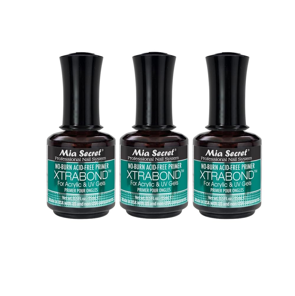 Mia Secret XTRABOND 3-Piece No-Burn Acid-Free Nail Primer Set