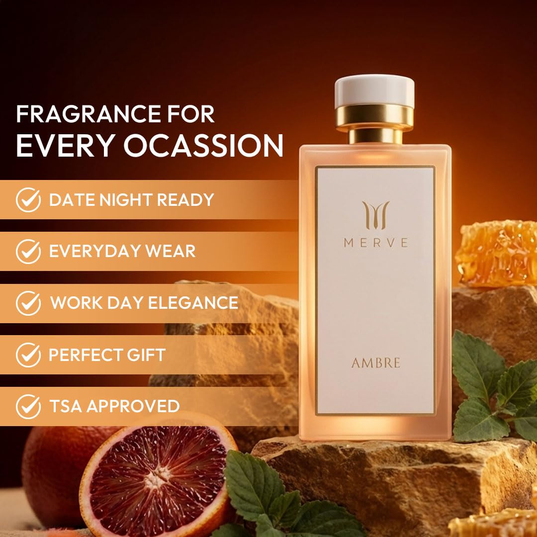Merve Ambre Perfume for Women 3.4 Oz Eau de Parfum