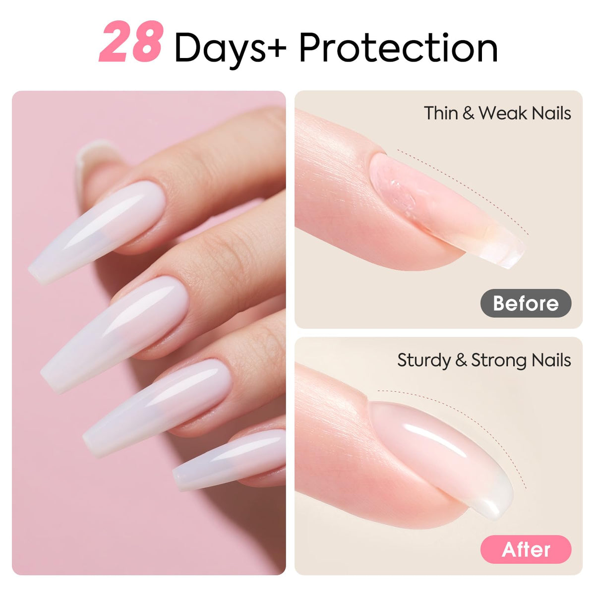 CANNI Rubber Base Gel for Natural Nail Strengthening