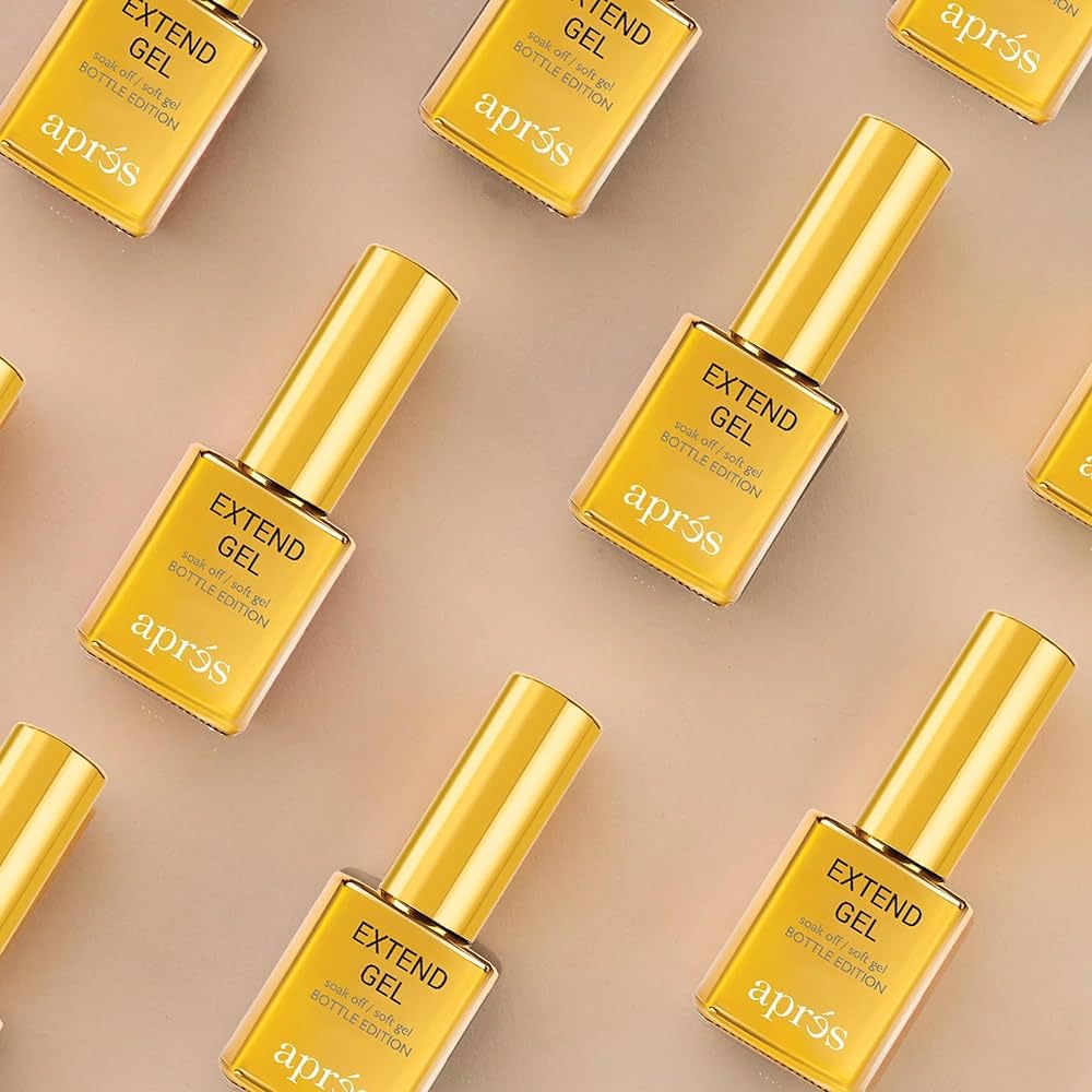 Aprés Extend Gel Gold Bottle Soft Gel Adhesive for Gel-X Tips, 15mL 2-Pack