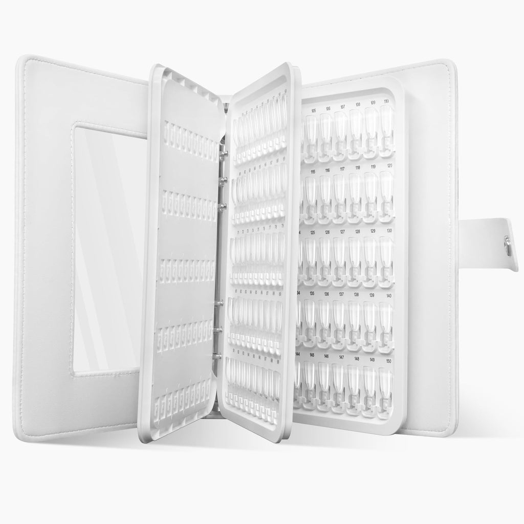 I·B·N G C11 Nail Color Swatch Display Book with Clear Nail Tips, Holds 150 Colors