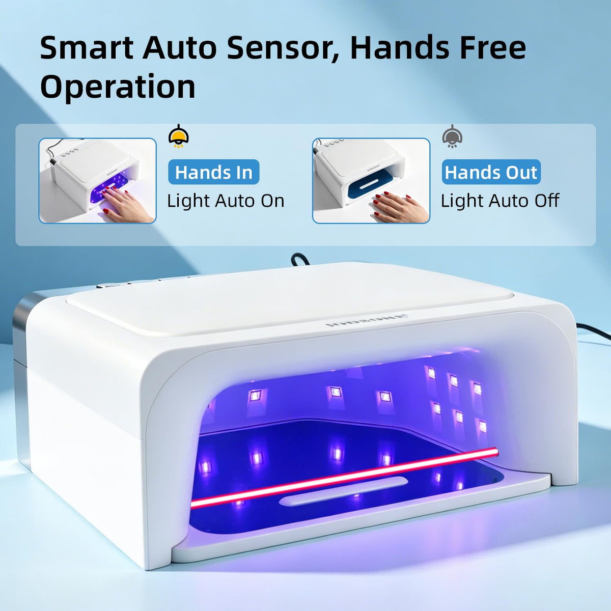 JODSONE UV LED Gel Nail Curing Lamp with Arm Rest