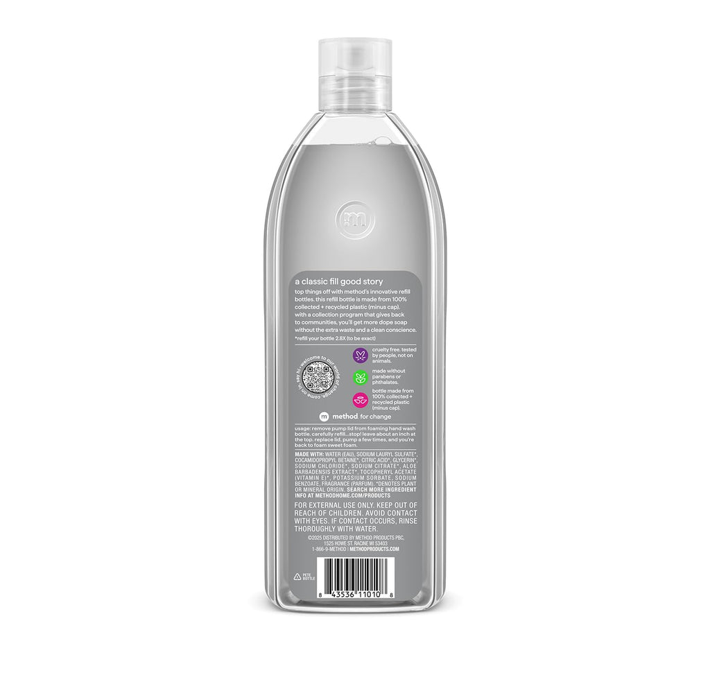 Method Foaming Hand Soap Refill, Vetiver + Amber, 28 Fl Oz