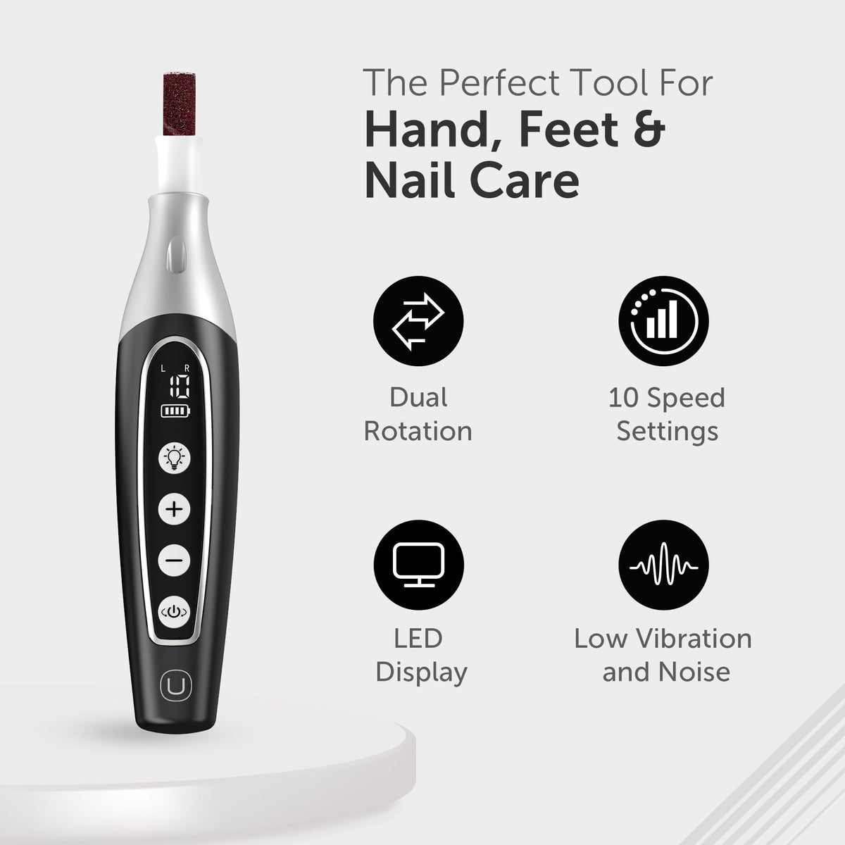 UTILYZE PediLux Pro Cordless Electric Manicure & Pedicure Kit