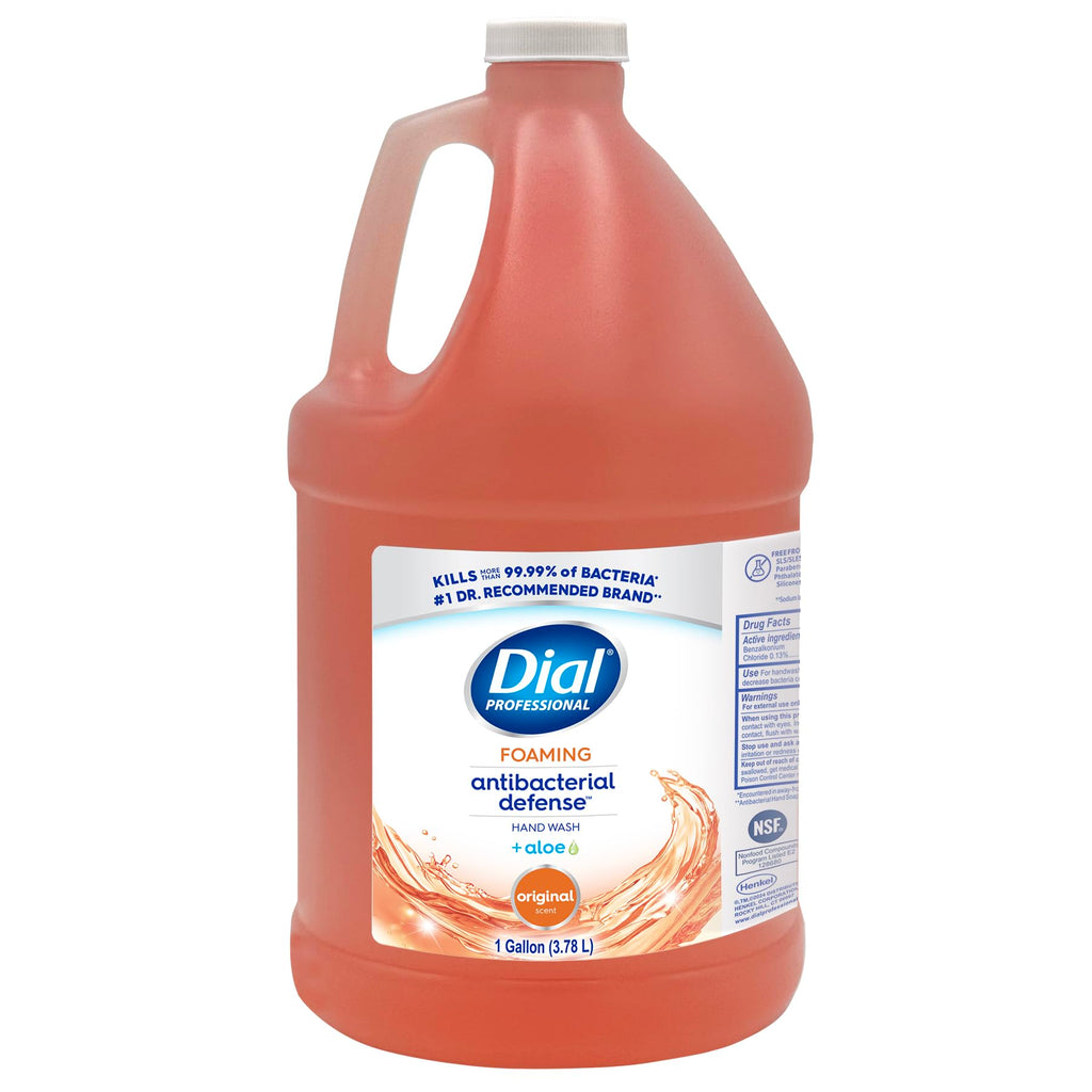 Dial Professional Antibacterial Defense Foaming Hand Wash, 128 Fl Oz Refill