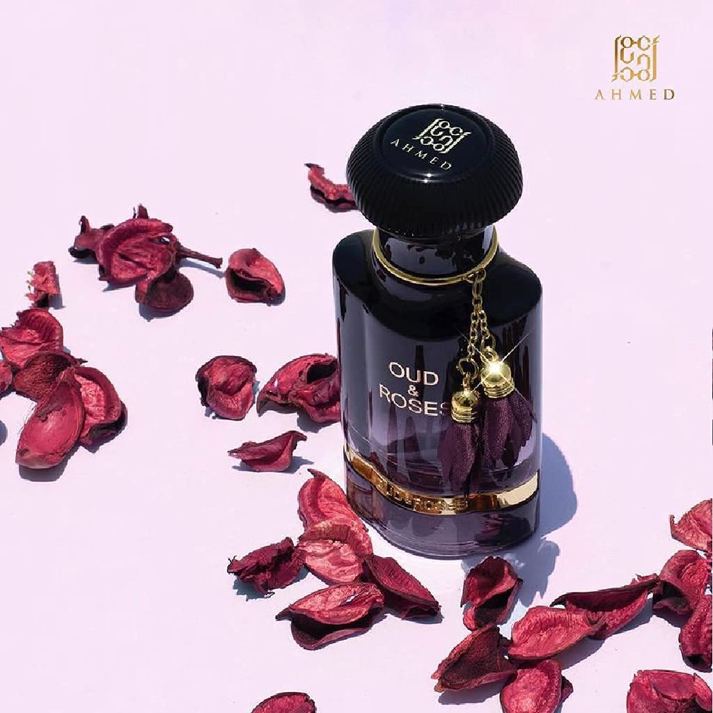 AHMED Oud & Roses 60mL Unisex Oriental Perfume with Oudh and Rose Accords
