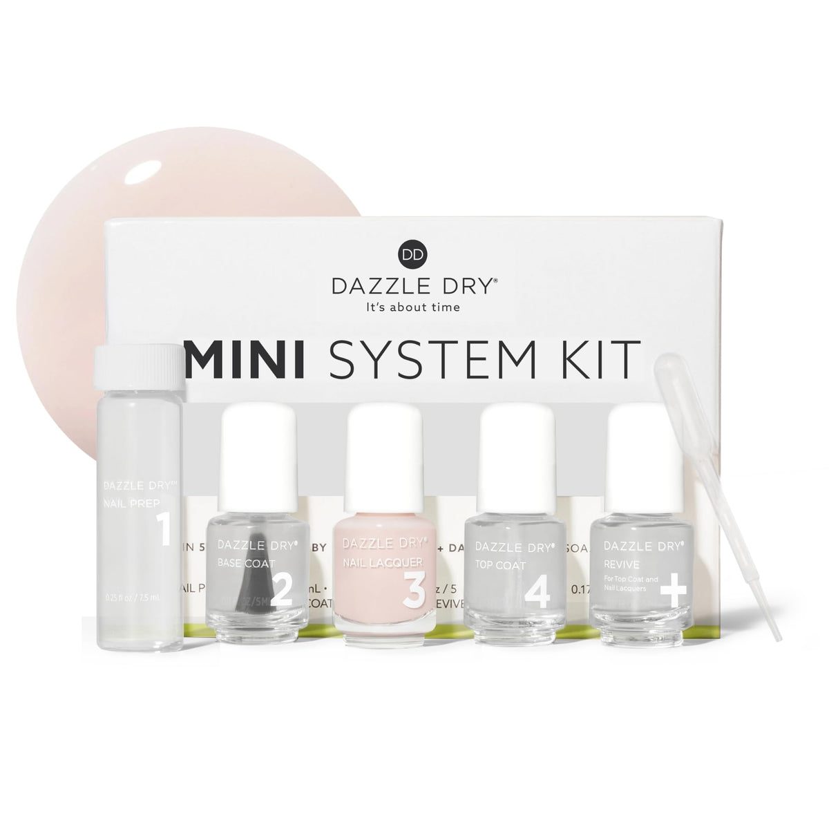 Dazzle Dry Mini Kit Rose Quartz 4-Step Nail System