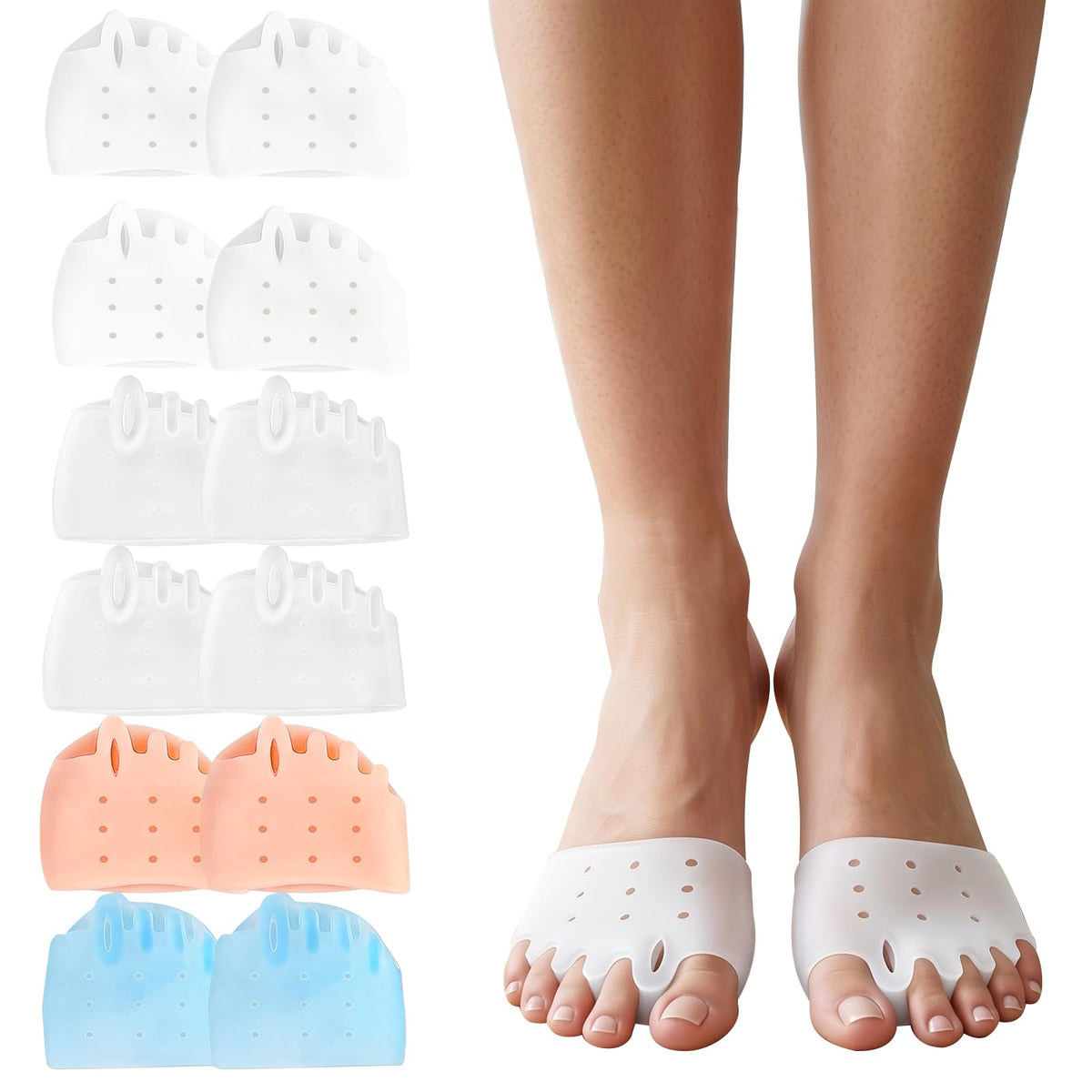 Silicone Toe Separators – Soft Breathable Toe Straighteners for Daily Wear