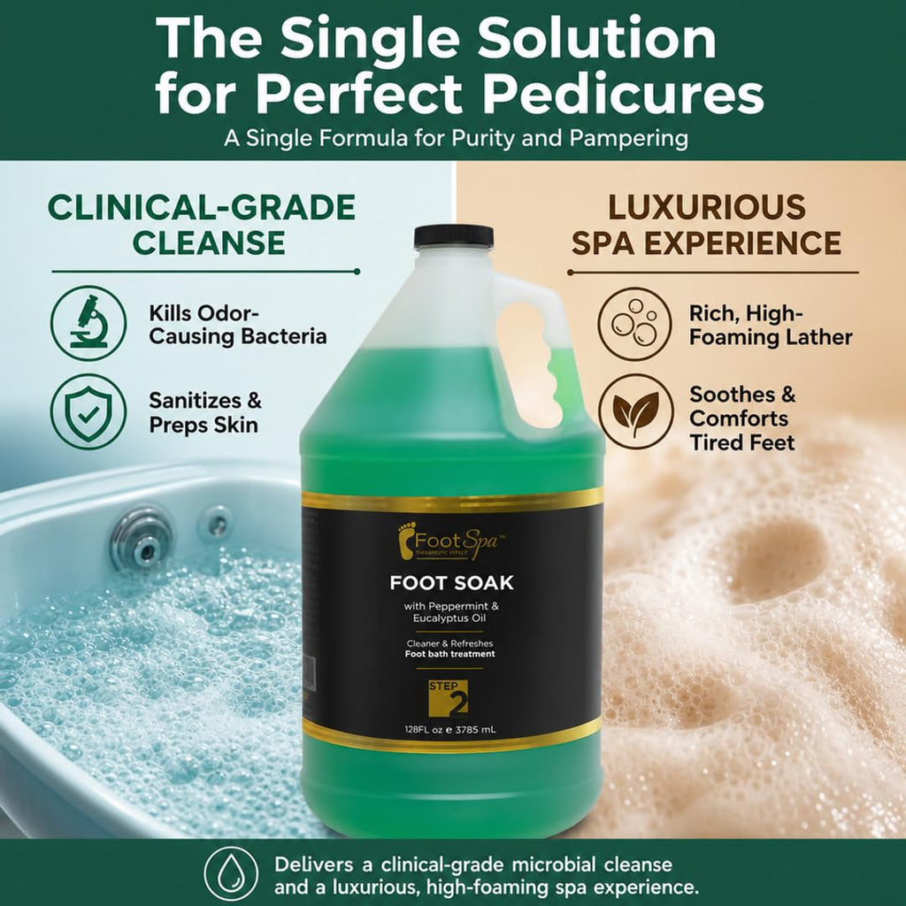 Foot Spa Foot Soak with Eucalyptus and Peppermint Oil, 128 Oz Gallon