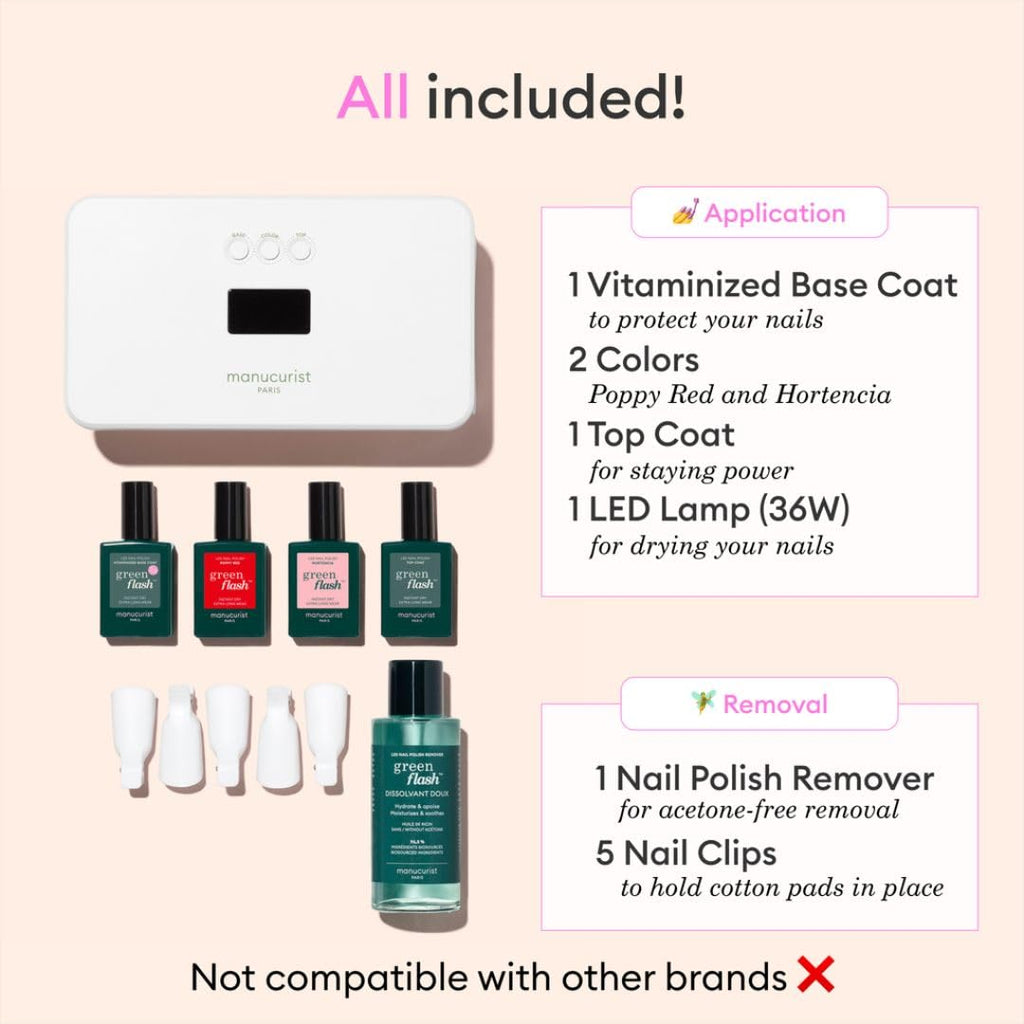 Manucurist Green Flash Gel Nail Polish Set with 36W LED Lamp