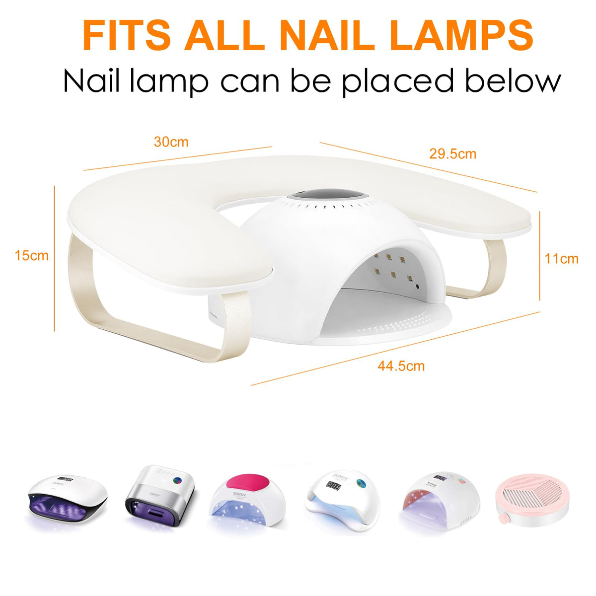 Upgraded U-Shaped Nail Arm Rest Stand with 10° Incline