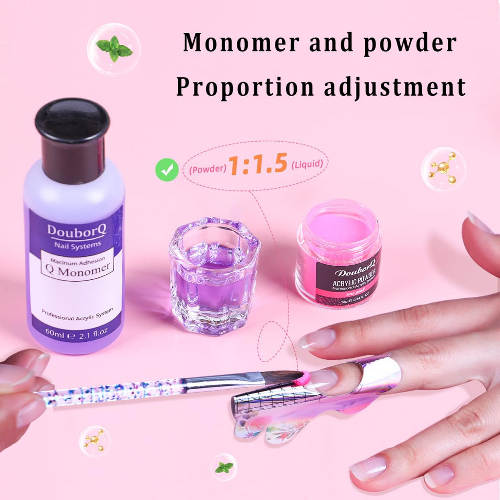 Acrylic Nail Art Kit for Beginners with UV Lamp and Drill