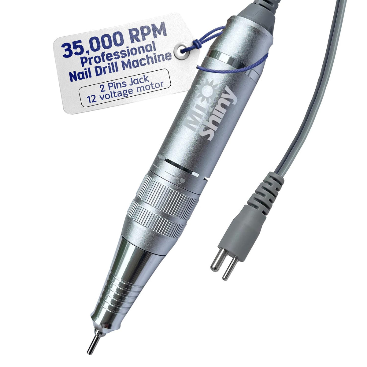 Nail Drill Handpiece Replacement with 2-Pin Jack for MelodySusie and AIRSEE