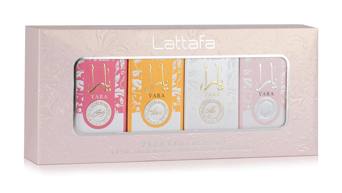 Lattafa Yara Collection Eau de Parfum Gift Set for Women, 4 x 5 ml