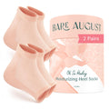 Bare August Gel Heel Socks Moisturizing Foot Sleeves, 2 Pairs