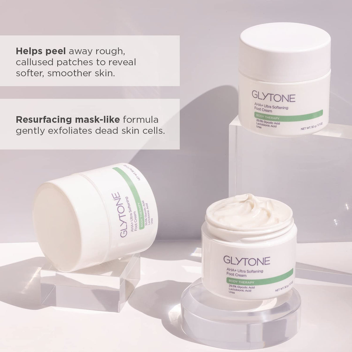 Glytone AHA+ Exfoliating Cream for Dry, Rough Skin - 1.7 Oz