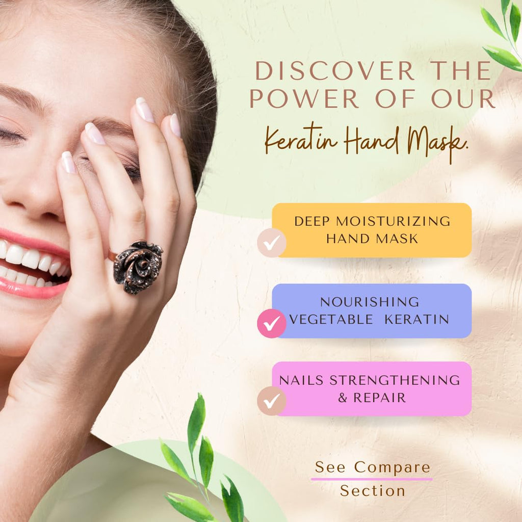 Bodipure Keratin Hand Mask - Deep Moisture and Nail Care