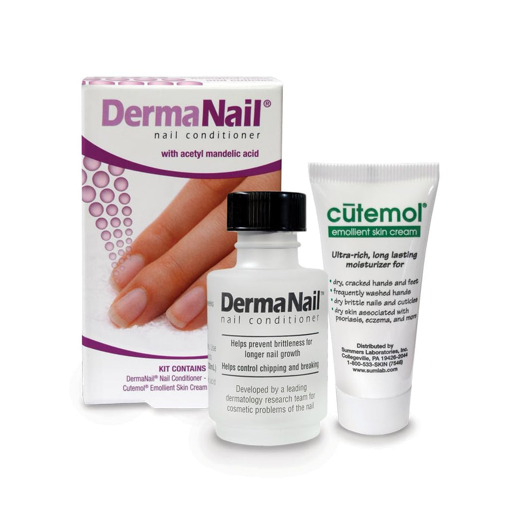 Nail Strengthener & Cuticle Cream Set with Liquid Nail Strengthener and Cutemol Sample