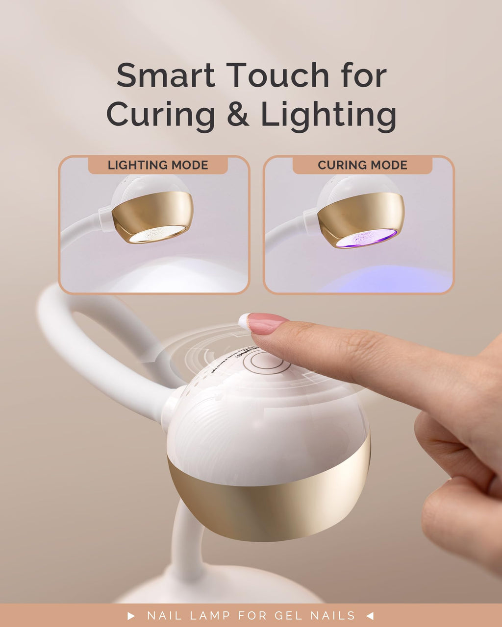 MelodySusie Rechargeable 360° Gooseneck UV/LED Nail Art Lamp
