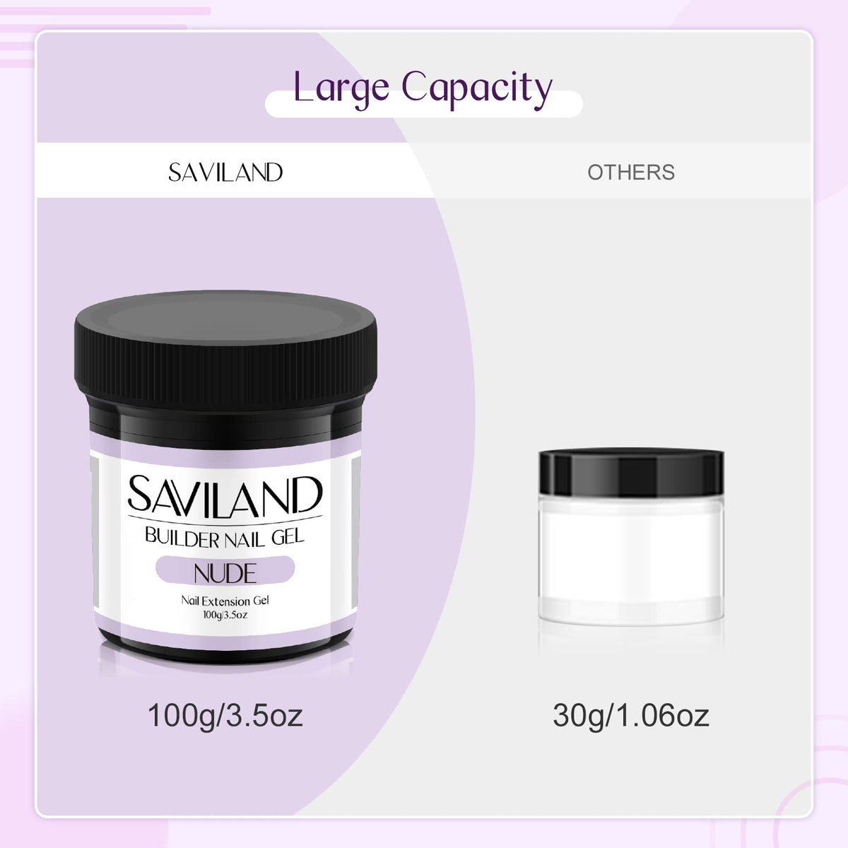 SAVILAND Builder Nail Gel for Nail Extensions and Strengthening, 100 g