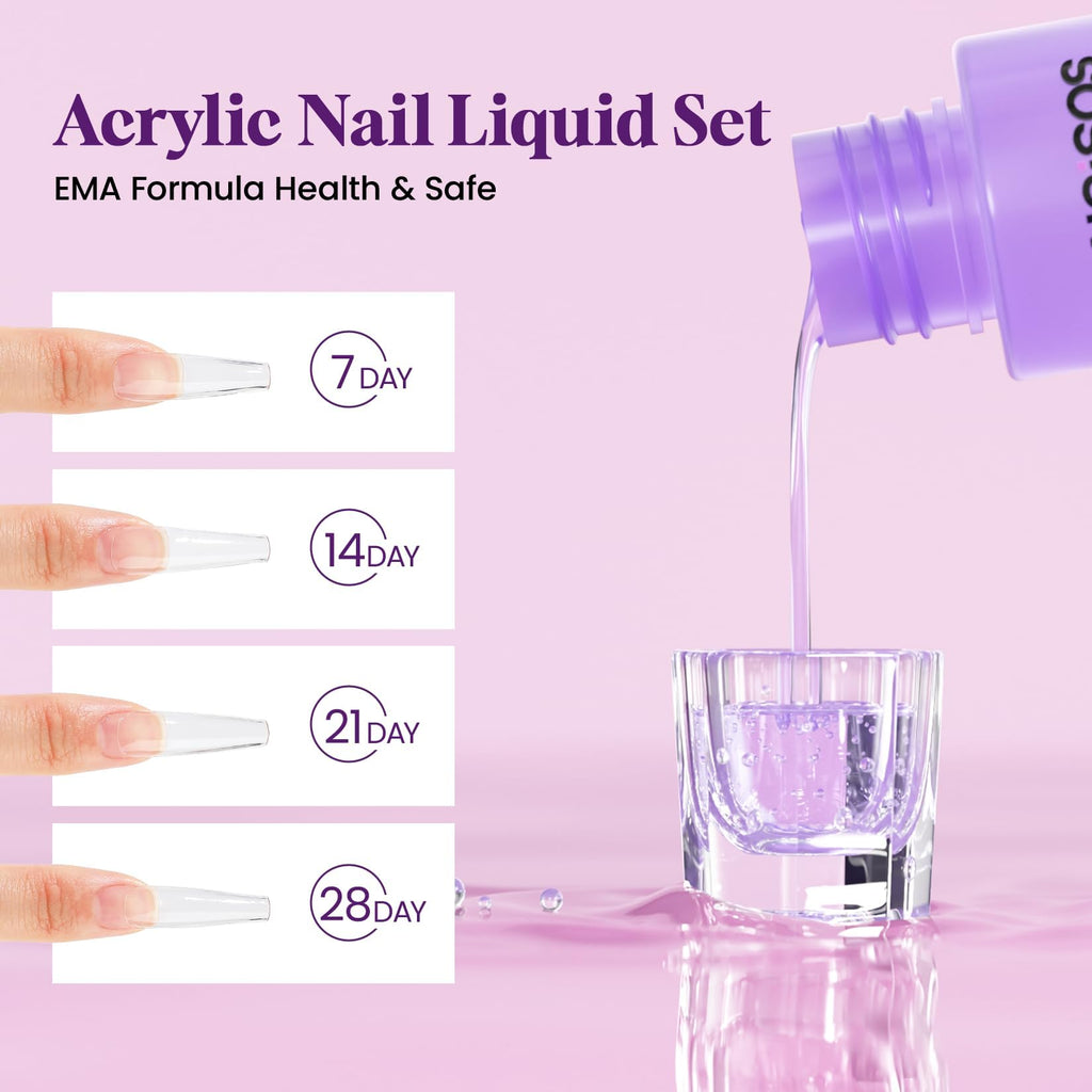 Acrylic Powder Nail Kit for Nail Art and Extensions
