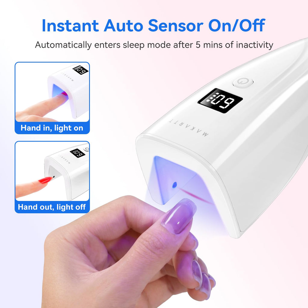 Makartt 3s Flash Cure UV Nail Lamp with Sensor and LCD Display